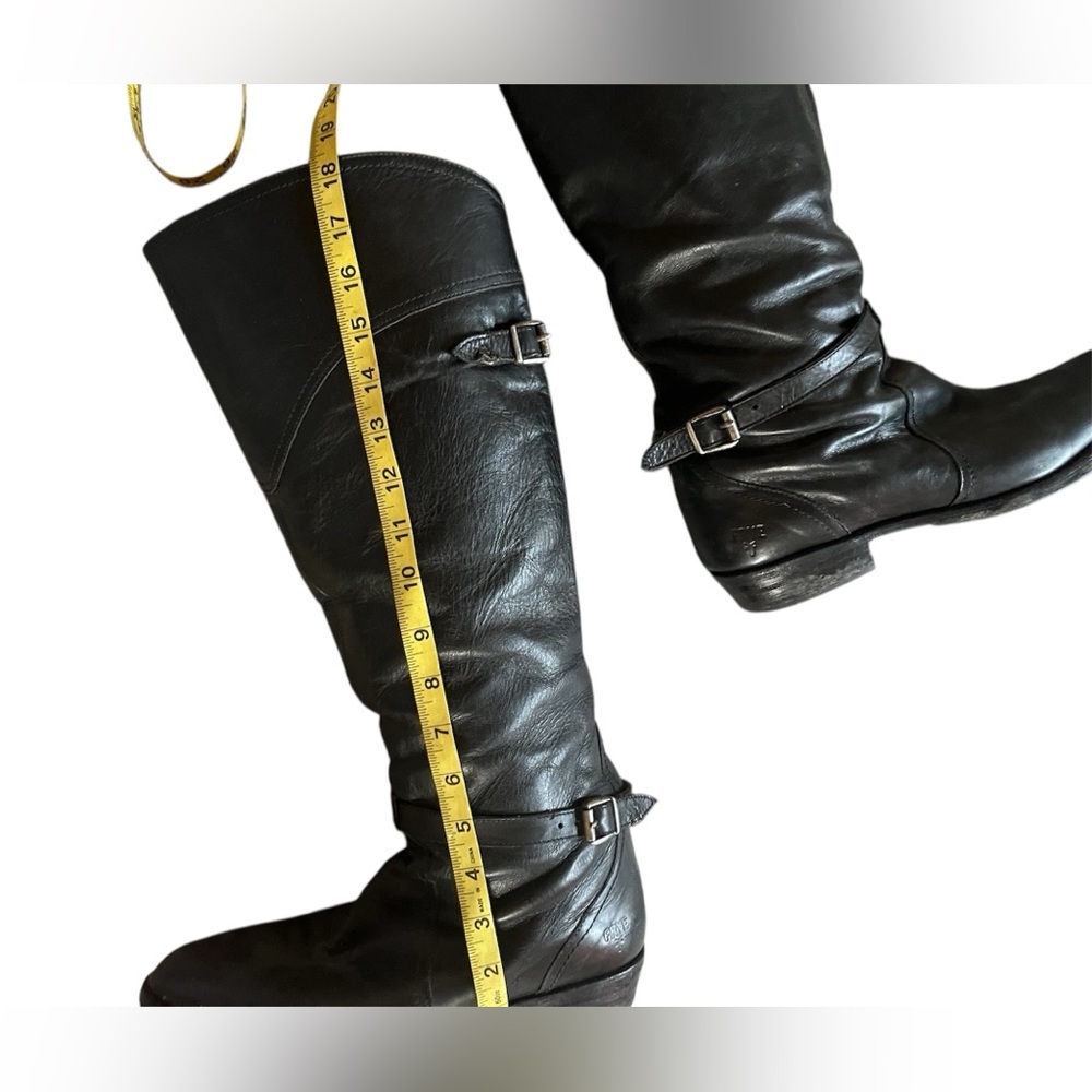 FRYE Tall Black Riding Boots 18" Shaft 10 M - Picture 3 of 5